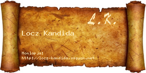 Locz Kandida névjegykártya